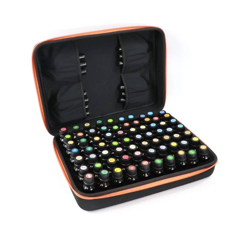 

70 Bottles 15ml Rollers Essential Oil Case Protect Travel Carrying Shockproof