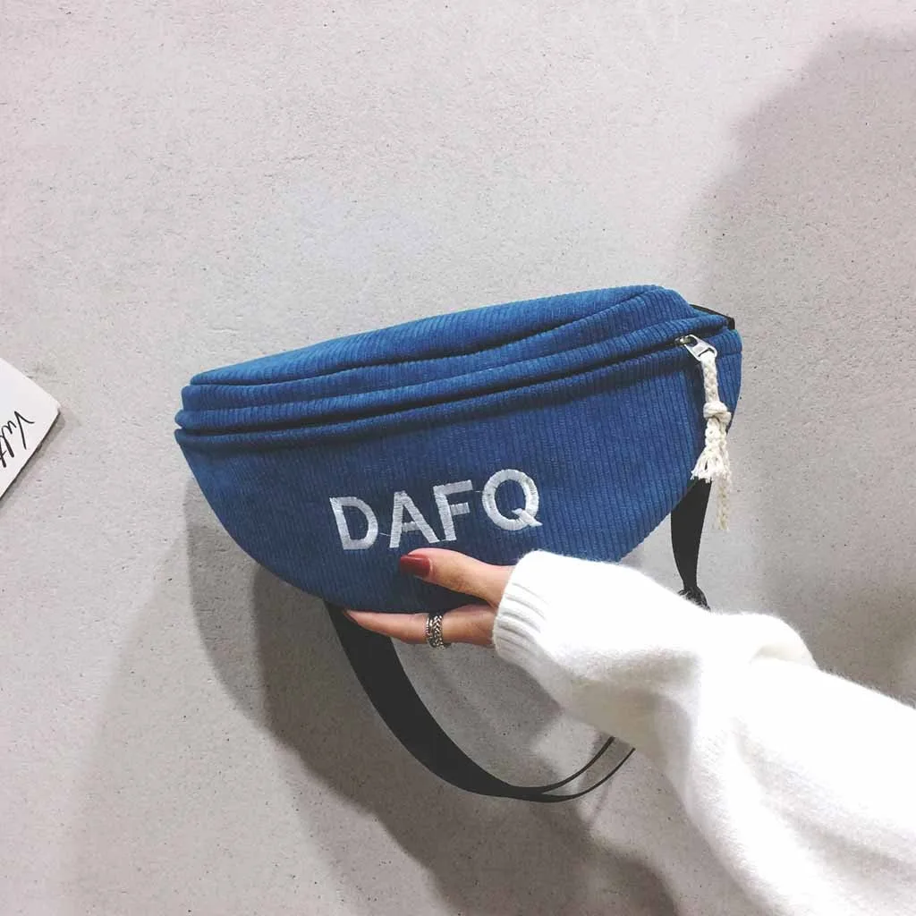 Chest Bag Women Corduroy Simple Shoulder Messenger Package Casual Pocket Fashion Chest Bag Package Crossbody Bags For Women#R5