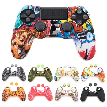 

Soft Silicone Rubber Protector For SONY Playstation 4 PS4 Controller Protection Case Handle Console Cover Thumbstick Grips Caps