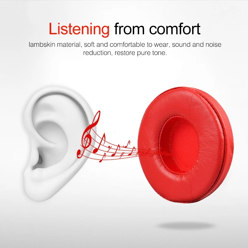 1 Pair Leather Headphone Protective Case for Beats Solo2 0 Solo3 0 Wired Version