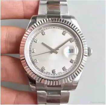 

luxury watch men AAA 40mm automatic mechanical No battery sweeping Date JUST stainless steel watches 2813 Montre Homme rolexible