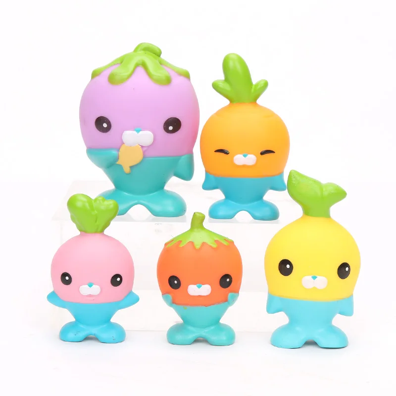 5 шт./компл. 4-6 см Octonauts игрушки Vegimals фигурку Octonauts аксессуары вечерние поставки морской конек Морская звезда Парусник модель - Цвет: oppbag