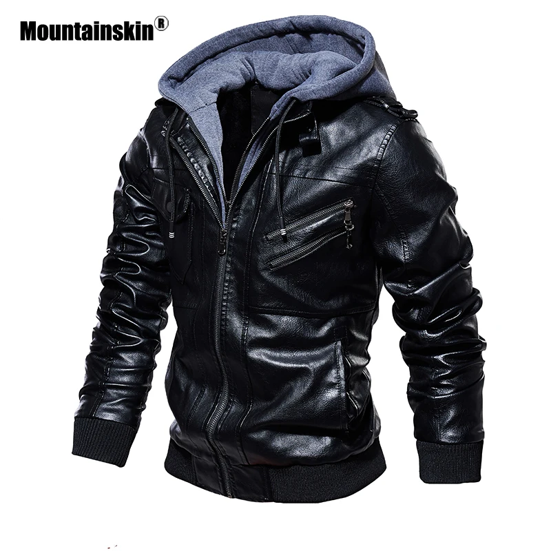 Куртка Mountainskin мужская с капюшоном повседневная Байкерская мотоциклетная куртка