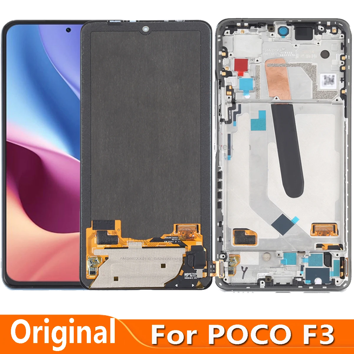 POCO F3 液晶パネル Amoled 120hz 120HZ Amoled For POCO F3 M2012K11AG LCD Display Touch Screen