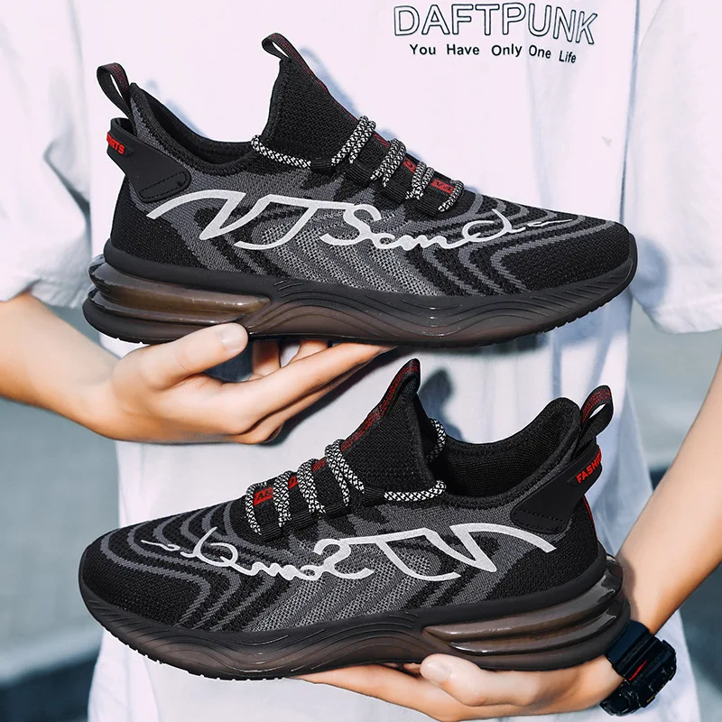 

Top Men's Shoes Running Sneakers High Quality Men Shoes Lace-up Comfortable Male Trainers Jogging Training Shoes Outdoor
