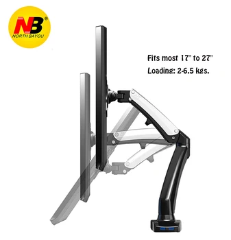 

NB F100 Gas Spring 17-27 inch Desktop LED LCD Monitor Holder Arm Ergonomical Gas Strut Flexi Mount with 2USB Port Load 2~6.5kgs