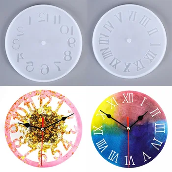

1PC Silicone Clock Expoxy Mold Multifunction Pendant Jewelry Accessories Handcraft Jewelry Clock Craft Making Mould Round