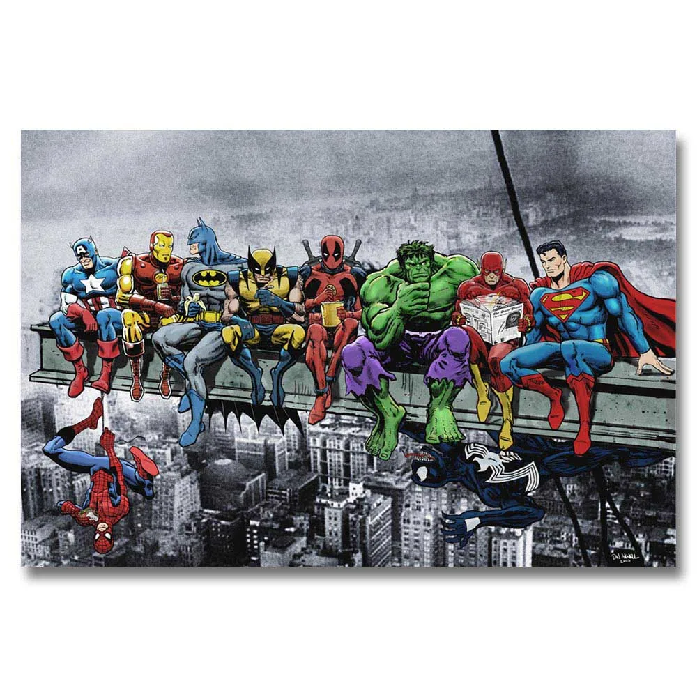 MQ3538 хит, Мстители, Бесконечная война, Мстители 3, фильм MARVEL, художественный плакат, Шелковый Холст, украшение для дома, Настенная картина, печать - Цвет: Avengers Superheros