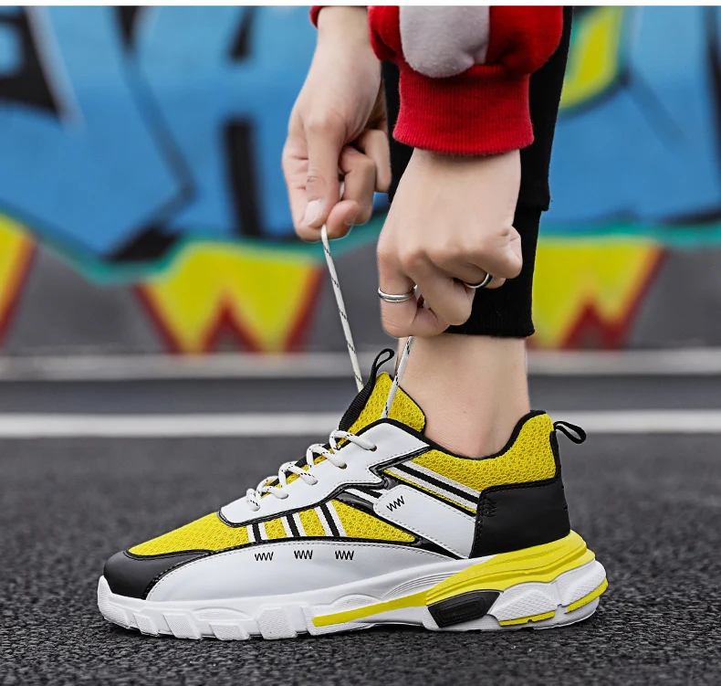 Spring Autumn Vulcanized Shoes Men Sneakers Breathable Mesh Sports Shoes Men Comfortable Fashion Tenis Masculino Adulto Trainers