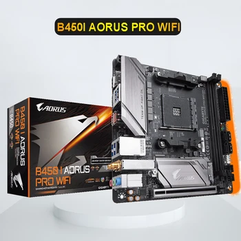Enchufe AM4 Gigabyte B450I AORUS PRO, Placa base con WIFI, DDR4, 32GB, PCI-E, 3,0 M.2, HDMI, Placa de escritorio compatible con Mée AM4 mini-itx