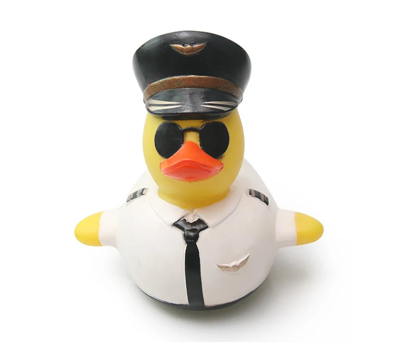 1 шт. для малышей и детей постарше скрипучий пилот Rubber Duck Baby Shower воду шлепанцы для ванной; плавающие игрушки для Детский подарок