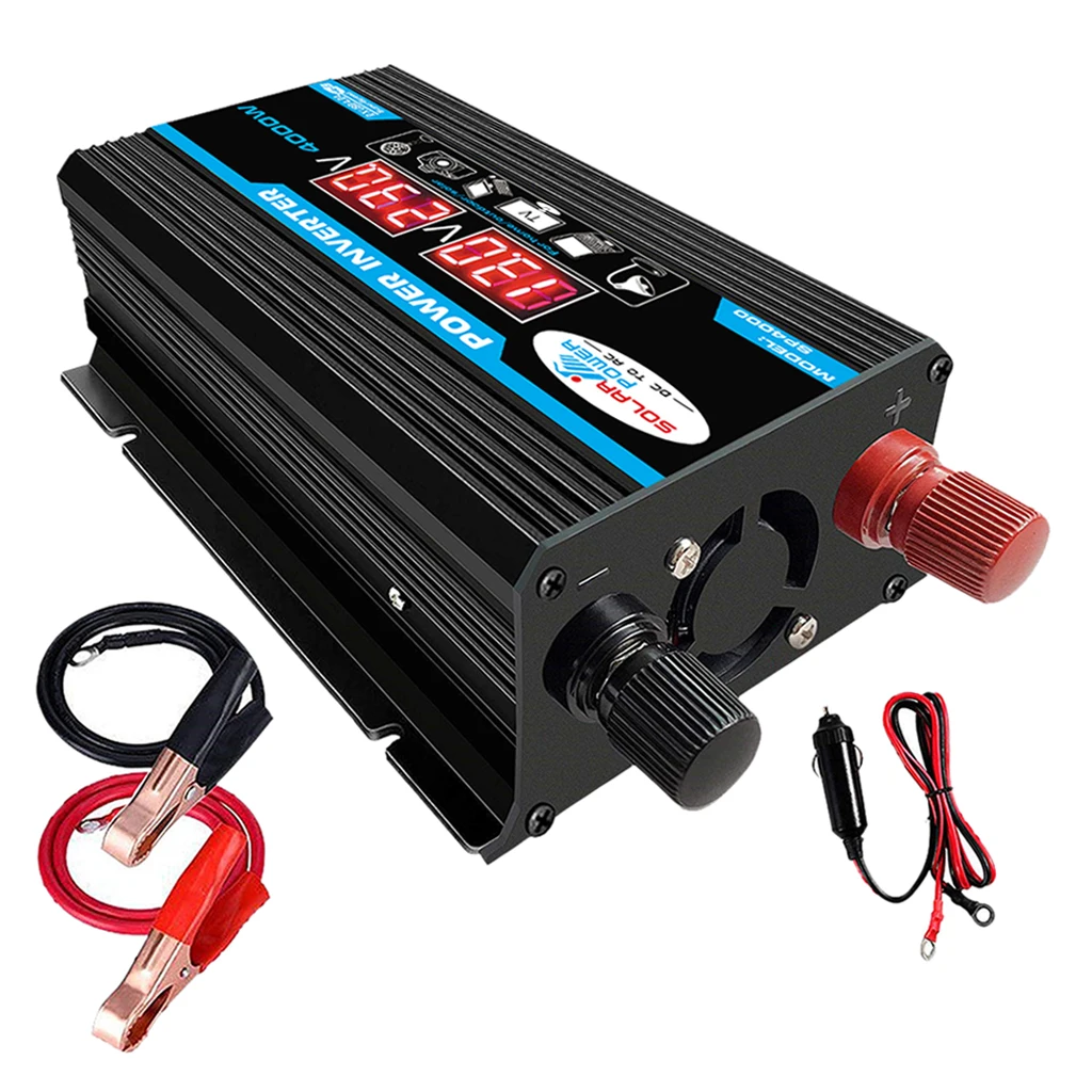 1x car power inverter DC 12V to 220V AC 50HZ 4000W Power Inverter 1x car power inverter DC 12V to 220V AC 50HZ 4000W Power Inverter
