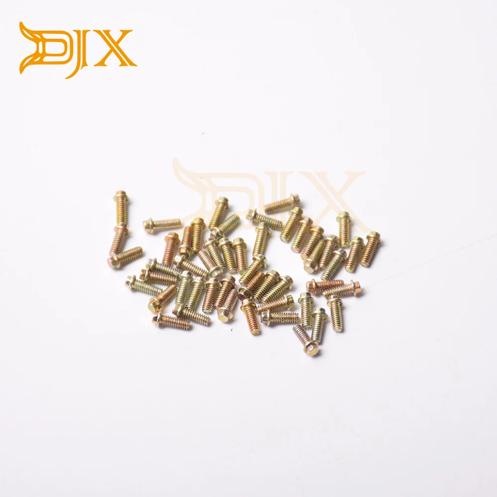 DJX 50 шт 2x6 мм плоская головка наружные шестигранные винты для 1/10 RC Металлические