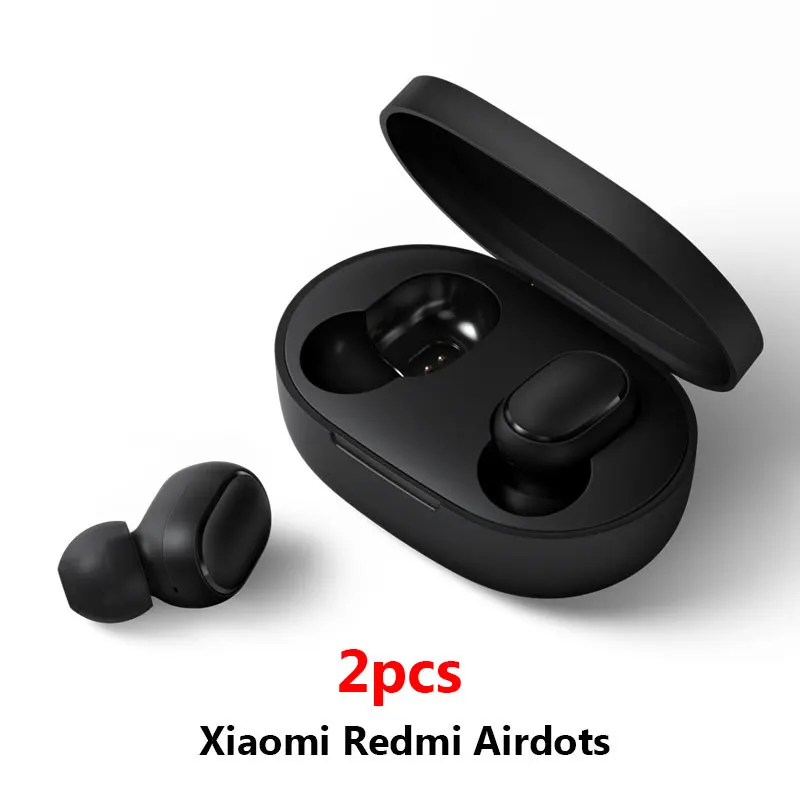 2pcs Redmi Airdots Xiaomi Redmi Airdots TWS Bluetooth наушники стерео бас Беспроводные Bluetooth 5,0 Eeadphones с микрофоном свободные Наушники управление AI - Цвет: 2pcs Redmi Airdots