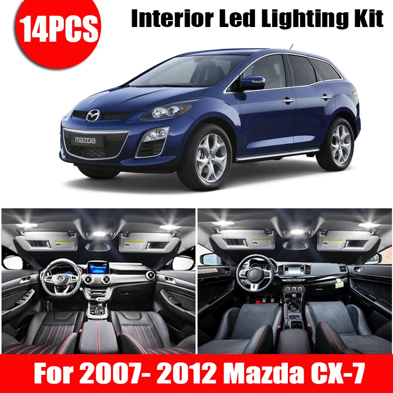 14 Uds Canbus Blanco Led Luces Interiores Para Automovil Kit De Actualizacion Para 07 12 Mazda Cx 7 Cx7 Led Domo Interior Para Maletero O Matricula Lampara De Senalizacion Aliexpress