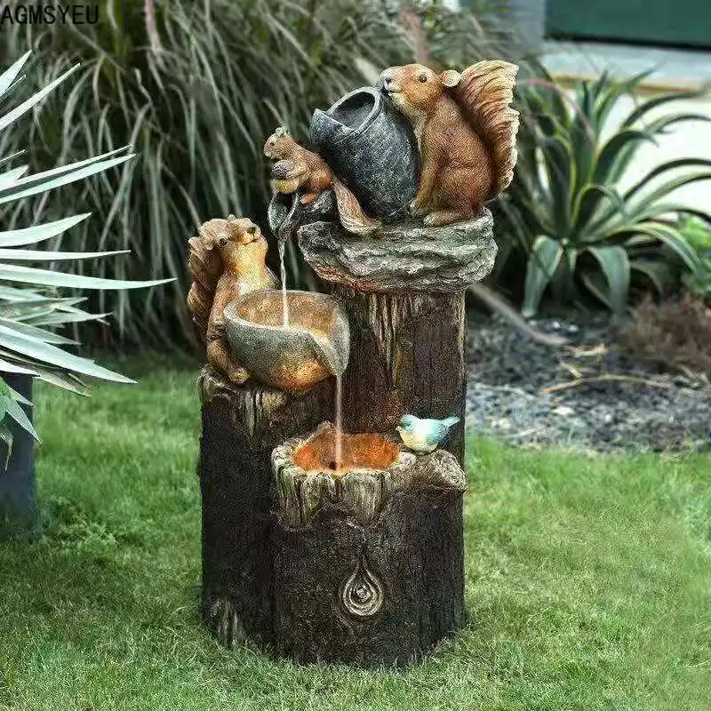 

AGMSYEU modern minimalist animal ornaments handmade painted resin crafts garden park art small ornaments statues