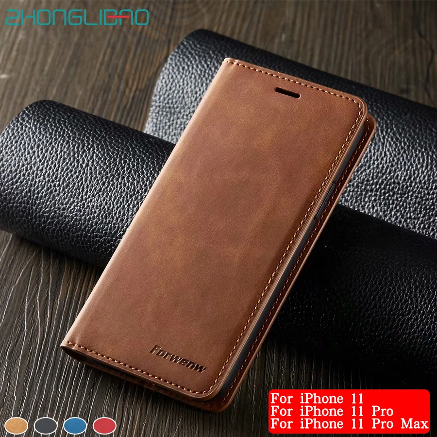 

Phone Case for Iphone 11 Pro max Magnetic Flip Wallet Etui Leather Cover for Iphone 11 Pro Card Holder Stand Coque for Iphone11