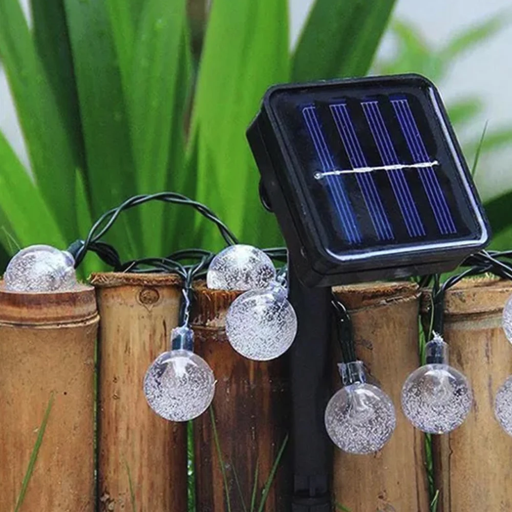 Солнечный хрустальный шар гирлянды 50LED Flash Фестиваль сад Рождественский Декор водонепроницаемый Романтический Открытый креативный пейзаж лампа