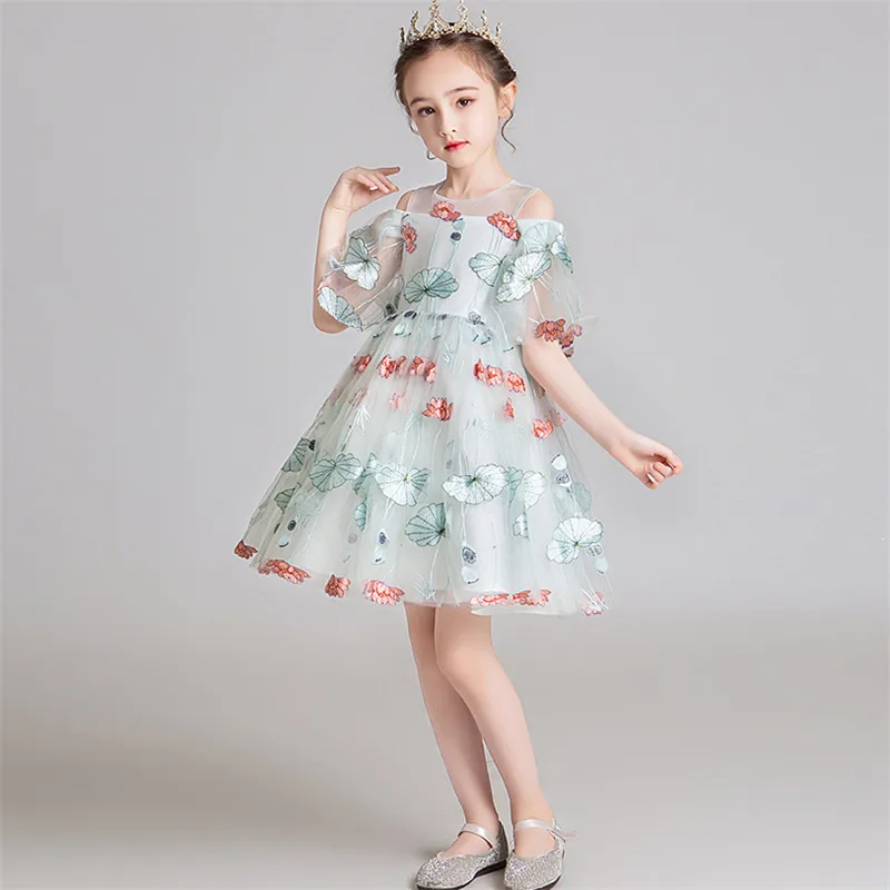 short dress as pic Милое милое бальное платье принцессы для празднования дня рождения для маленьких детей; Сетчатое платье для малышей; детское Тюлевое короткое платье-пачка - Цвет: short dress as pic