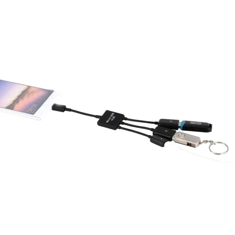 1 шт. 3 в 1 Micro USB 2,0 кабель адаптер Разъем питания зарядный концентратор для планшета