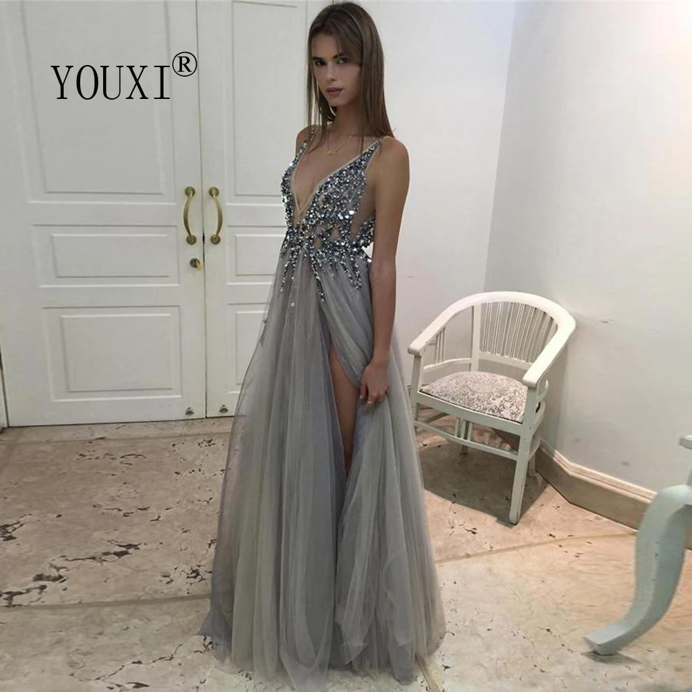 Beading-Prom-Dresses-Long-2024-V-Neck-Light-Gray-High-Split-Tulle-Sweep-Train-Sleeveless-Evening.jpg