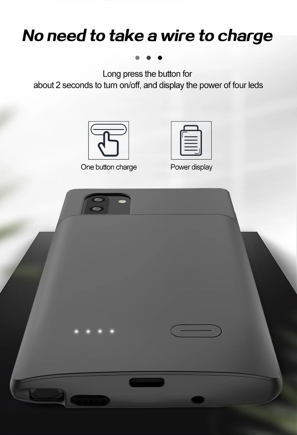 6000 мАч батарея зарядное устройство чехол для samsung Galaxy Note 10 портативный заряд повербанк чехол для samsung Note 10+ внешний аккумулятор