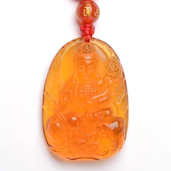 

Open light natural citrine dragon snake to guard the Ben Buddha pendant