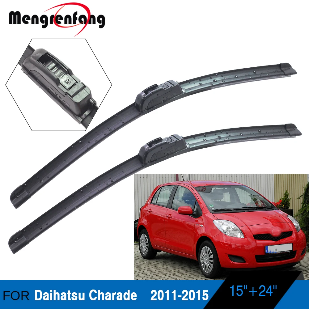 

Для Daihatsu Charade автомобильные передние стеклоочистители для лобового стекла мягкие резиновые безрамные стеклоочистители J Hook Arms 2011 2012 2013 2014 2015