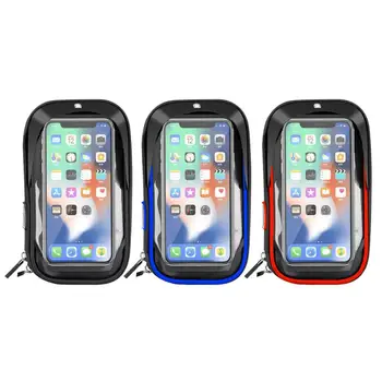 

Practical Waterproof Phone Stand Holder Motorcycle Moped Handlebar Touch Screen Bag Case for Outdoor Traveling Tool