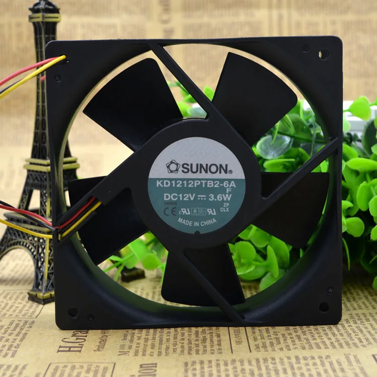 12cm12V KD1212PTB2-6A 12V 3,6 W защиты электродвигателя Вентилятор охлаждения