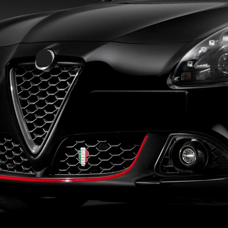 1PCS 3D quatrefoil delta Car Side Fender Emblem car Front Grille Badge Rear Trunk Decal for Alfa Romeo Mito Spider GT Giulietta
