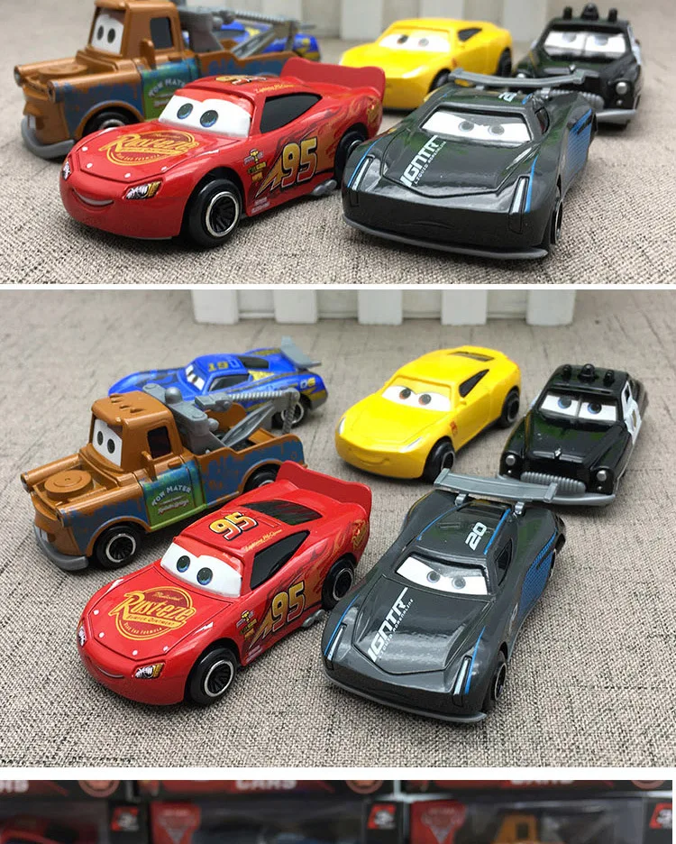 Disney Pixar Cars 3 металлический грузовик Hauler с 6 маленькими автомобилями disney Cars 3 металлический сплав Jackson Storm McQueen Рождественский подарок на день рождения