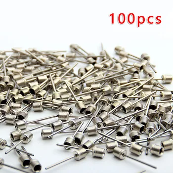 

100 Pcs Inflating Needle Pin Nozzle Football Basketball Soccer Ball Air Pumps Inflate Nozzle Accessories