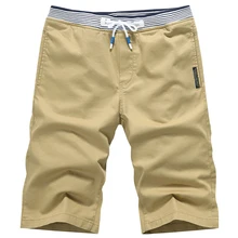 MYAZHOU летние мужские повседневные хлопковые шорты, высококачественные хлопковые теплые деловые шорты размера плюс мужские шорты цвета хаки