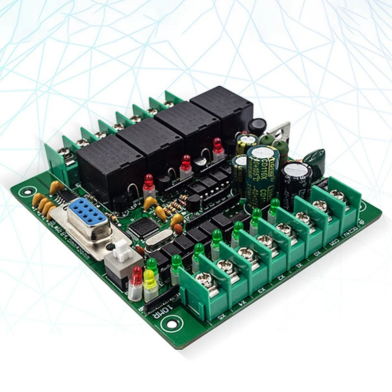 Программируемый контроллер логики ПЛК FX2N 10MR STM32 MCU 6 вход 4 выход AD 0-10 в контроллер двигателя DC 24 В автоматическое реле управления