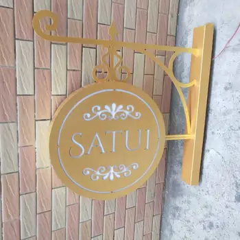 

Custom double light box metal KTV house number sign lighted box CE good quality