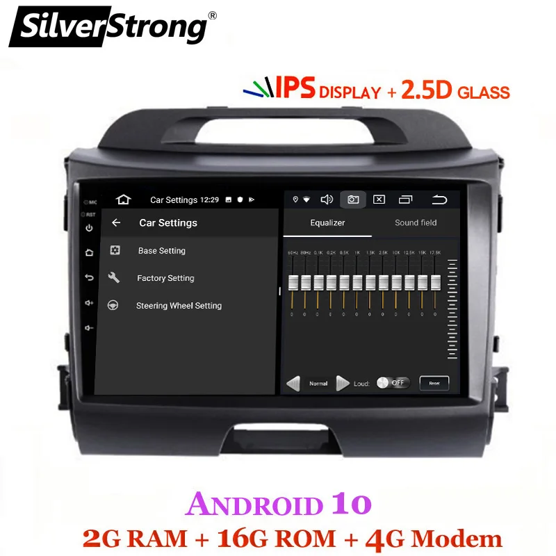 2.5D Android10.0 IPS автомобильный Android радио для KIA SPORTAGE 3 2009 2015 SilverStrong Navi SportageR GPS с опцией