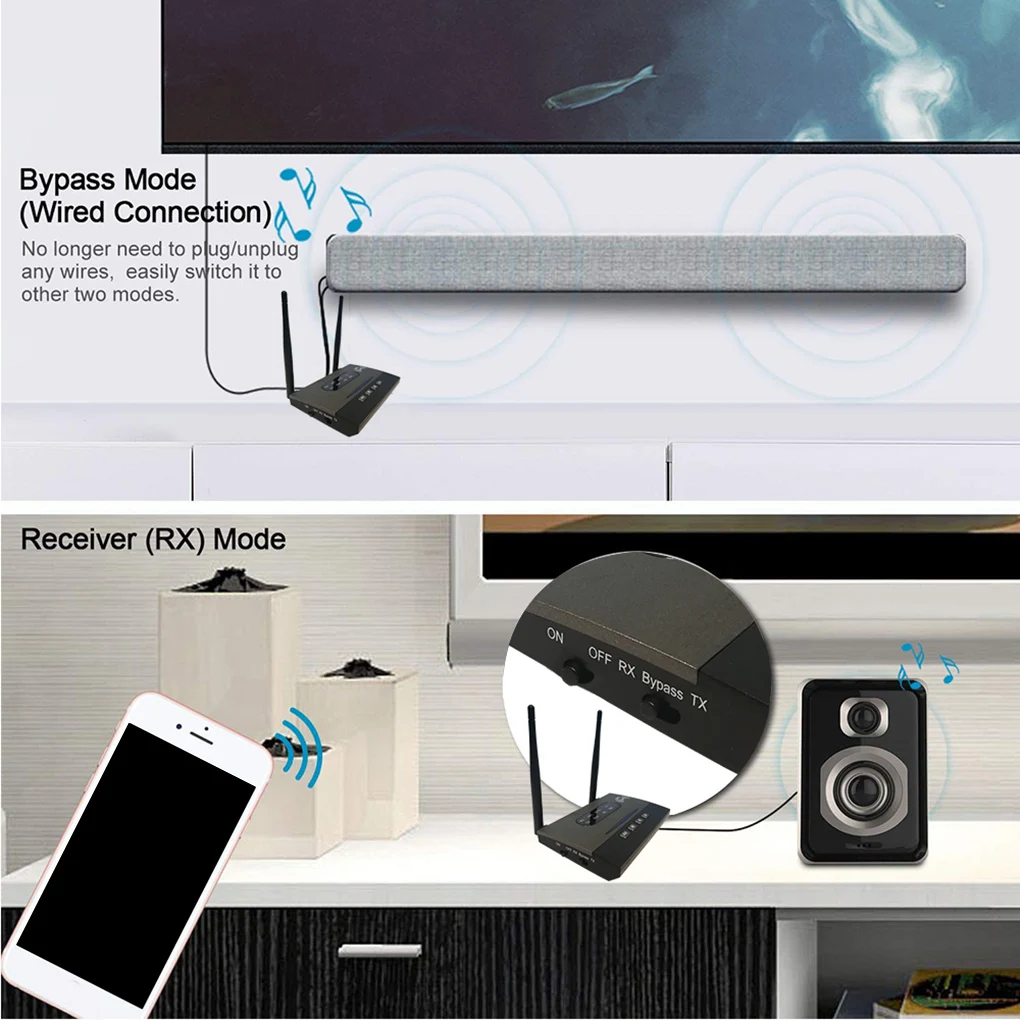 NFC 80 м длинный Диапазон Bluetooth 5,0 передатчик приемник низкая задержка HD Spdif RCA AUX 3,5 мм музыкальный аудио адаптер