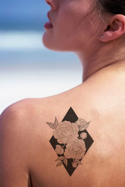 Waterproof Temporary Tattoo Stickers Cute Buddha Lotus Flowers