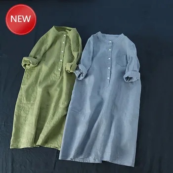 

Tops Women 2020Vertical Sleeve Lead Shirt Skirt Literature Suit-dress Dress Summer