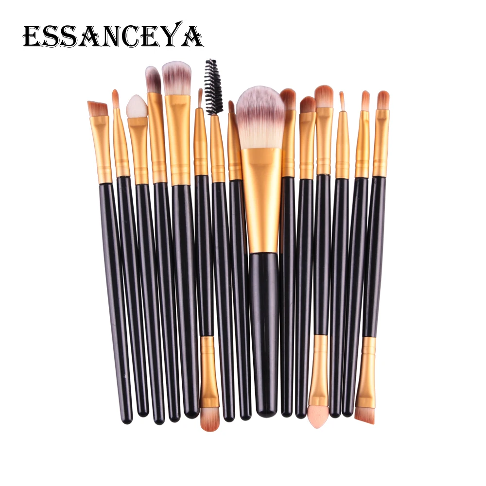 ESSANCEYA Pro 6-18Pcs Cosmetic Makeup Brushes Foundation Eye shadow Eyeliner Fan Make-Up Multipurpose Eye Brushes Cosmetic Tool