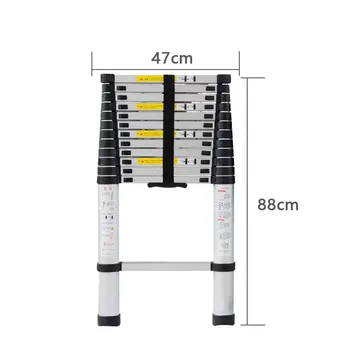 

3.8 meters Telescopic Straight ladder project lightweight family outdoor ladder