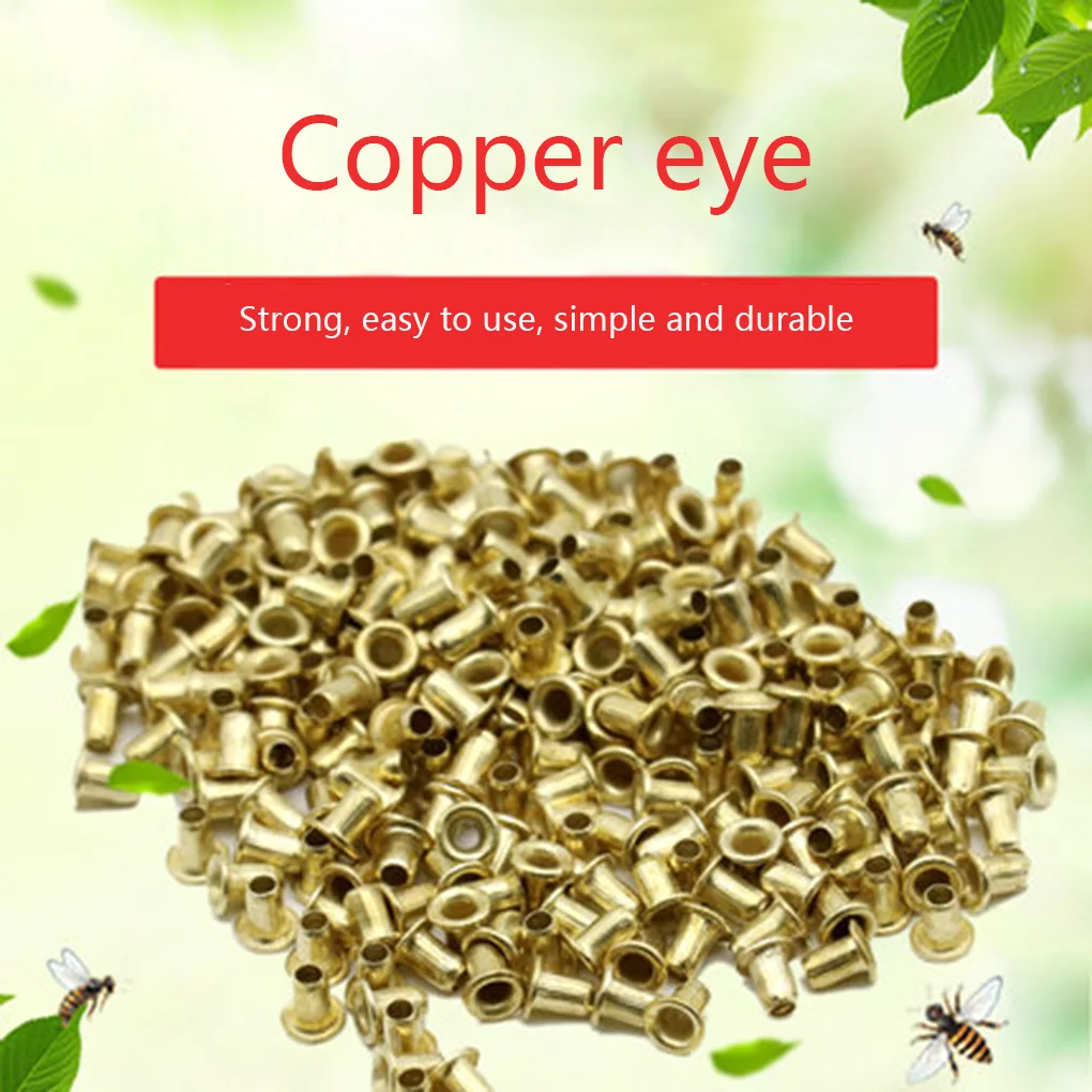 1000 шт улей рамка люверсы пчелиное гнездо коробка рамка торцевое резьбовое отверстие инструменты пчеловодства основа медный глаз