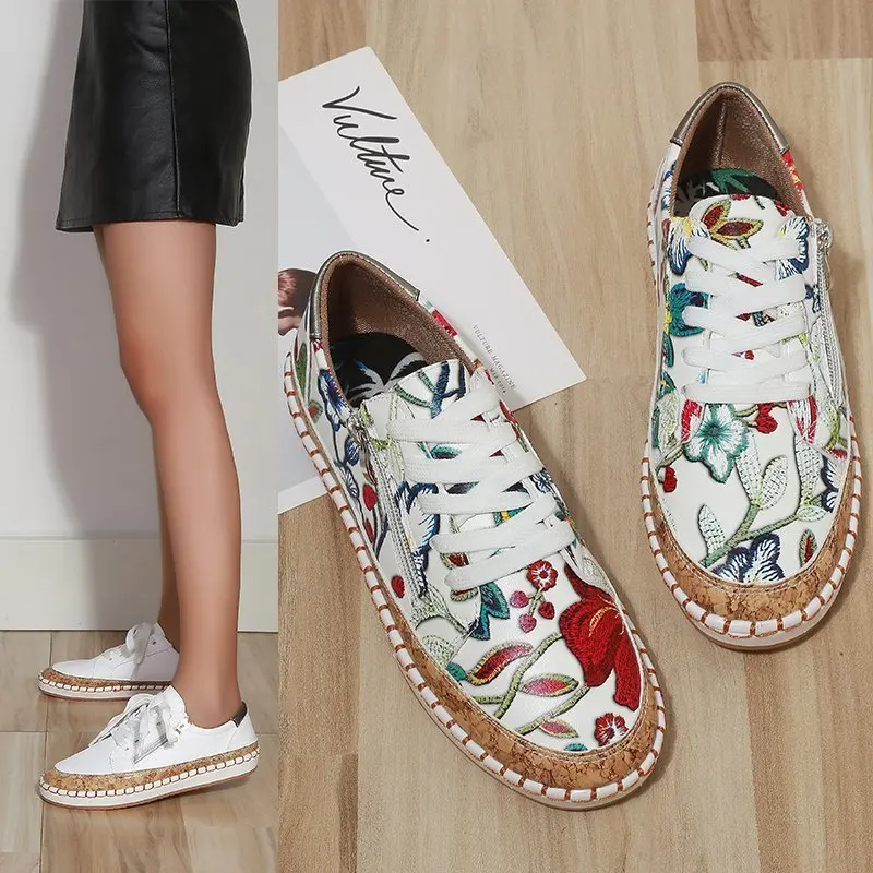 Zapatillas de deporte con plataforma para mujer zapatos informales  vulcanizados de para correr,deportivas plateadas con cordones|Women's  Vulcanize Shoes| - AliExpress