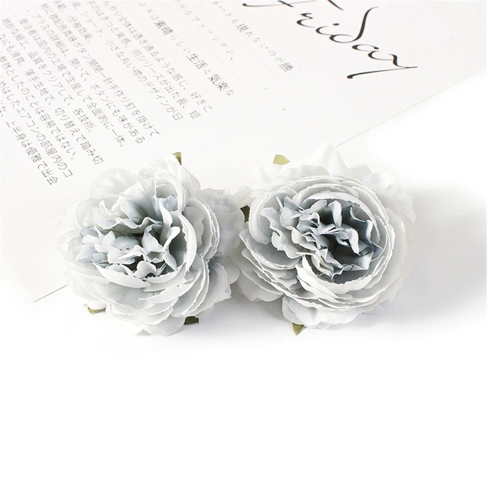 10pcs 8cm peony Artificial Flower Silk Fake Flower For Wedding Home Decorative Flower DIY Wreath Gift Box Fake Flower Decoration