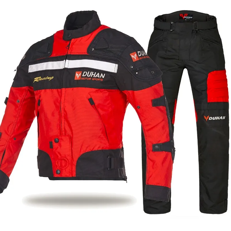 DUHAN, moto rcycle, всесезонные куртки и штаны, костюм, moto rcycle racing, moto Oxford, куртка, брюки, moto cross, костюм, одежда - Цвет: Red suit