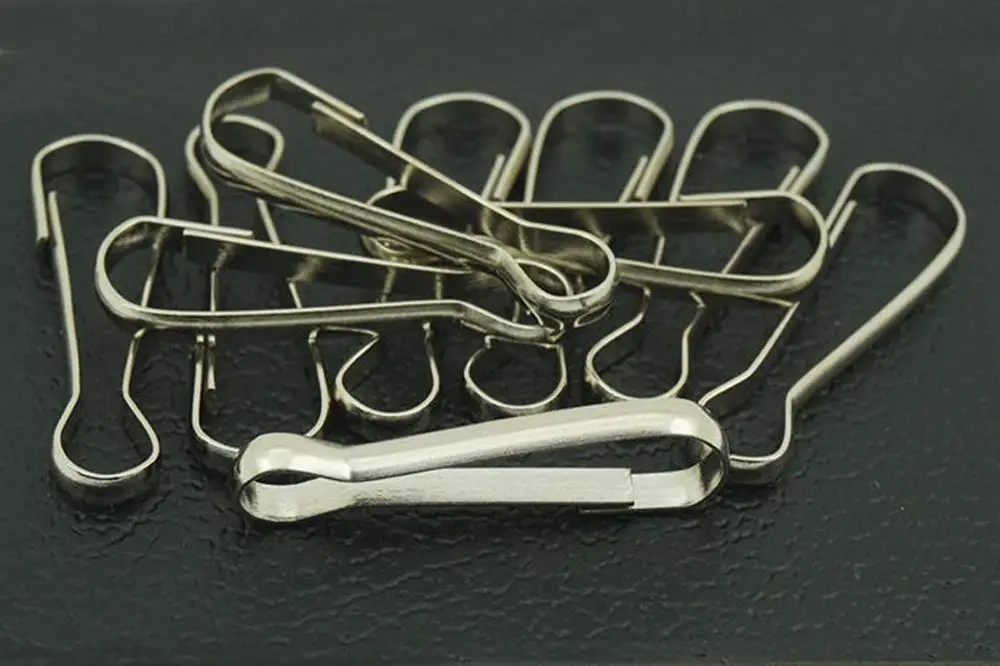 ( Pack of 10 Pcs ) Metal Flag Pole Clip Snaps Hook Flag Pole Attachment For Pet Dog /Rat Hammocks/Bird Cage/Jewelry/Toy/Fishing