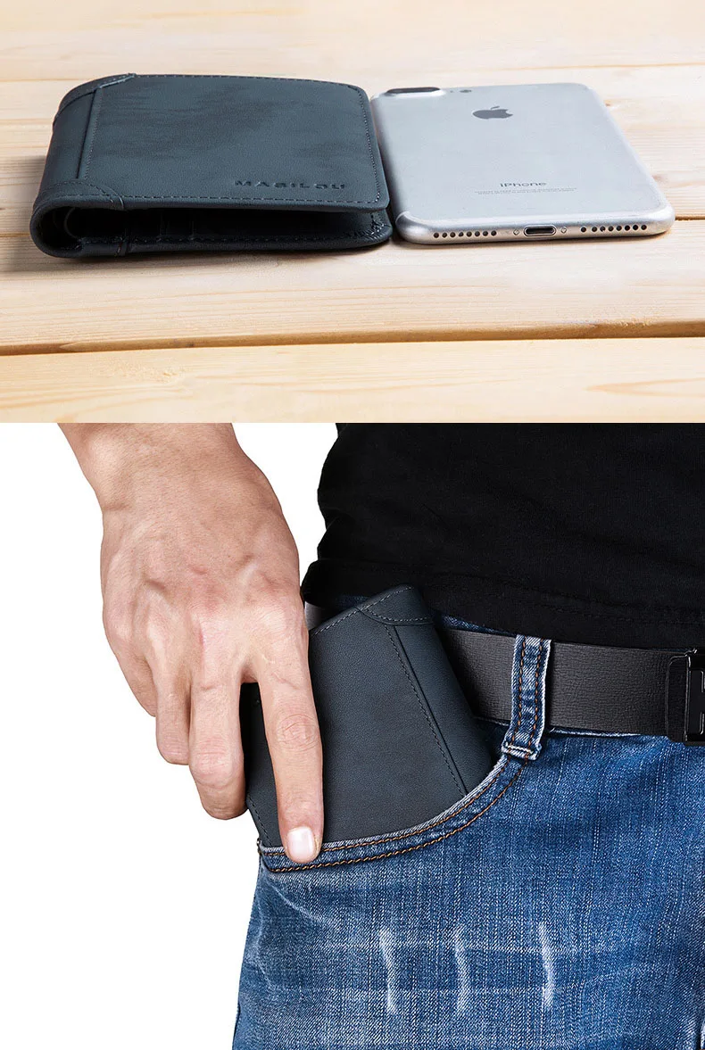 Tanie Damskie krótkie pionowe 100% prawdziwej skóry portfel Mini wizytownik RFID blokowanie męska sklep