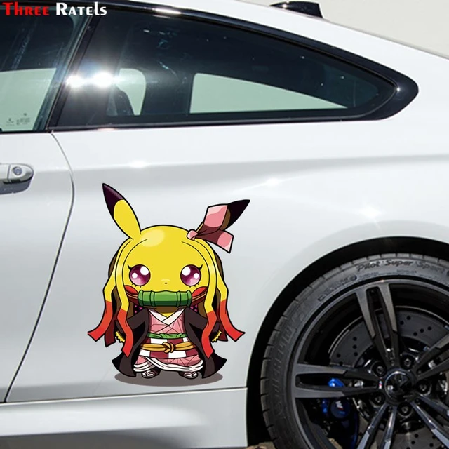 Three Ratels FC384 Cute Funny Anime Demon Slayer NEZUKO KAMADO Japanese  Cartoon 3D Stickers For Car Hood Decal