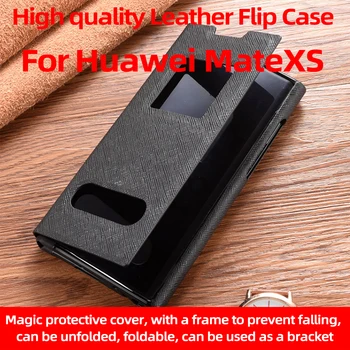 

Genuine Leather Case For Huawei Mate Xs X Matex Matexs Folding Screen Anti-drop Protective Cover Front And Rear Window Bracket